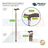 Regatón antiderrapante del Bastón Plegable de Lujo para estabilidad