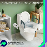 Aumento Asiento Extensión Para Wc Baño Seguro Apoya Brazos