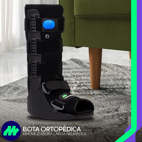 Bota Ortopédica Larga Neumática Walker con Aire Férula Tobillo Ajustable Soporte Médico Suela Antiderrapante Sistema de Balancín