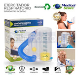 Ejercitador Pulmonar Espirómetro Incentivo Terapia Respiratoria Portátil Indicador Ajustable y Mejora Función Pulmonar