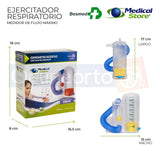 Ejercitador Pulmonar Espirómetro Incentivo Terapia Respiratoria Portátil Indicador Ajustable y Mejora Función Pulmonar