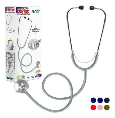 Estetoscopio de Campana Sencilla para Adulto Acústico de Lujo Aleación Metálica Libre de Látex y PVC Resistente