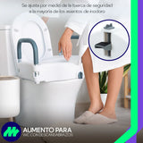 Aumento Asiento Extensión Para Wc Baño Seguro Apoya Brazos