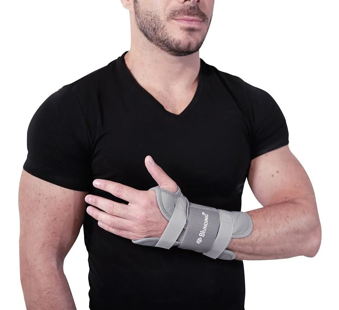 Muñequera Ortopédica con Férula de Aluminio Ajustable Blunding Soporte de Muñeca Ergonómico Reforzado para Lesiones Estabilizador de Muñeca para Rehabilitación