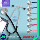 Estetoscopio de Campana Sencilla para Adulto Acústico de Lujo Aleación Metálica Libre de Látex y PVC Resistente