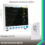 Monitoreo avanzado de signos vitales en pacientes adultos, pediátricos y neonatos. Ideal para hospitales, clínicas y consultorios gracias a su precisión y estabilidad.