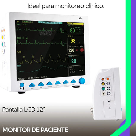 Monitoreo avanzado de signos vitales en pacientes adultos, pediátricos y neonatos. Ideal para hospitales, clínicas y consultorios gracias a su precisión y estabilidad.