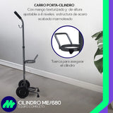 Tanque De Oxigeno 680 Con Carrito Transportador Regulador Canula Vaso
