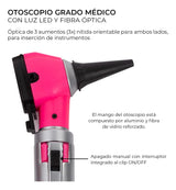 Otoscopio Medico Estudiante Con Estuche Espéculos y Lupa 3x para Consultorio