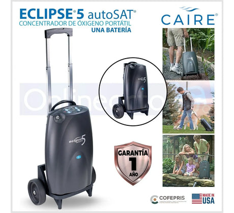 Concentrador de Oxígeno Portátil Sequal Eclipse Hibrido 1 bateria