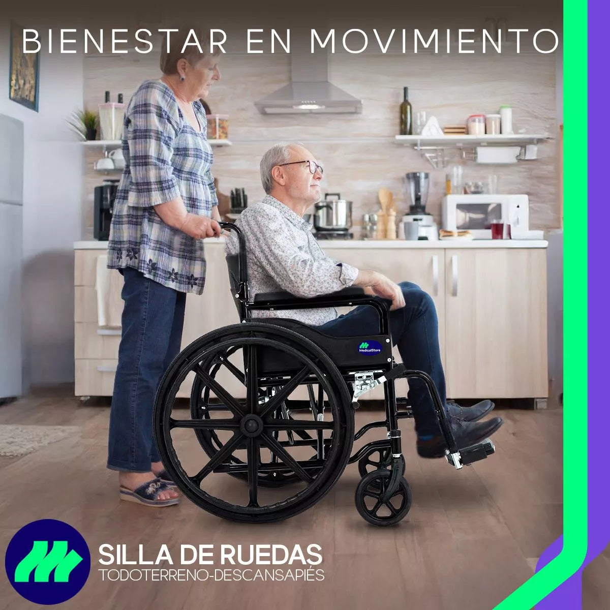 Silla De Ruedas De Lujo Plegable Compacta Todo Terreno