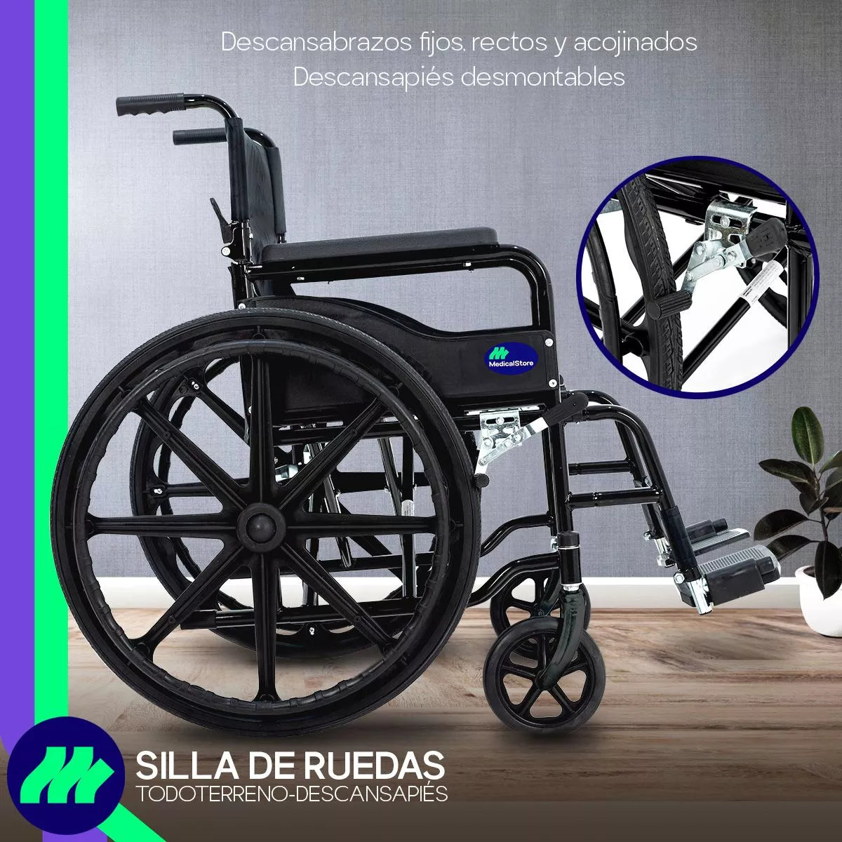 Silla De Ruedas De Lujo Plegable Compacta Todo Terreno