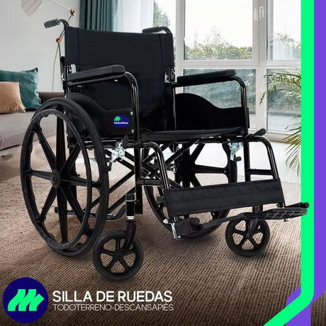 Silla De Ruedas De Lujo Plegable Compacta Todo Terreno