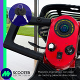 Silla De Ruedas Eléctrica Scooter 4 Ruedas Antivuelco Reversa Luces Led Descansabrazos Plegables Y Ajustables Asiento 360°