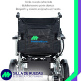 Silla De Ruedas Eléctrica Plegable Todo Terreno Gris Joystick Ajustable Asiento Acolchado Descansabrazos Abatibles Cinturón Frenos Electromagnéticos