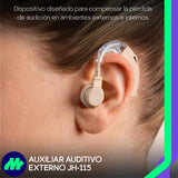 Audífono Amplificador Para Sordera Auxiliar Sonido Uso Interior Y Exterior Rango De Frecuencia 320hz-3200hz Baja Distorsión Control De Volumen