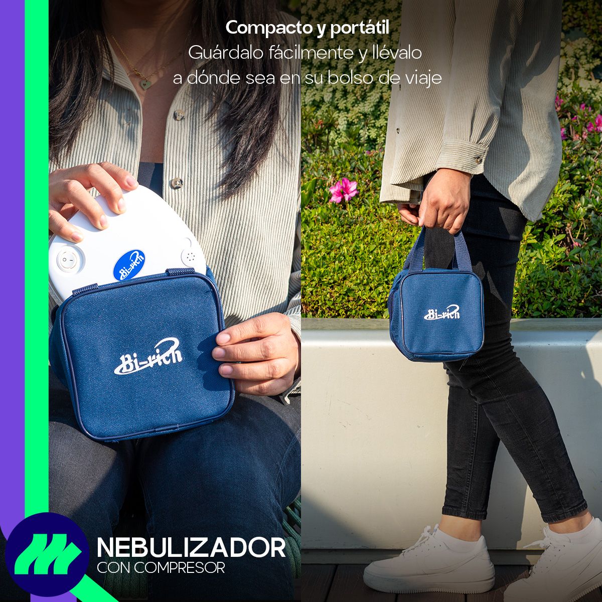 Nebulizador Médico Portátil Silencioso Mascarillas Adulto E Infantil Libre De Látex Blanco