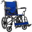 Silla de Ruedas Traslado Plegable con respaldo abatible y asiento acolchado