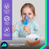 Nebulizador Médico Portátil Silencioso Mascarillas Adulto E Infantil Libre De Látex Naranja Blanco