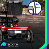 Scooter Eléctrico Para Adultos Mayores 4 Ruedas Con Canasta Ajustable Motor 250w Todo Terreno Plegable