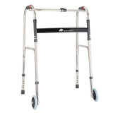 Andadera Plegable para Adultos Ortopédica con Ruedas Estructura de Acero Ligero Segura y Altura Ajustable Empuñaduras Antiderrapante