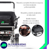 Silla Eléctrica Plegable Para Adultos Mayores Joystick Asiento Acojinado Ruedas Todo Terreno Reclinable Portátil Control Manual Fácil Uso Movilidad Reducida