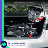 Silla Eléctrica Plegable Para Adultos Mayores Joystick Asiento Acojinado Ruedas Todo Terreno Reclinable Portátil Control Manual Fácil Uso Movilidad Reducida