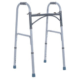 Andadera Aluminio Plegable con Regatones Antiderrapantes Empuñaduras Texturizadas Altura Ajustable Ligera y Resistente para Adultos