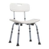 Silla Ducha Baño Respaldo Aluminio Altura Ajustable