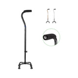 Bastón 4 Apoyos Ajustable De Aluminio Antiderrapante Ligero Estable Reforzado Ergonómico Seguro Cómodo Portátil Adultos Mayores