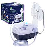 Nebulizador Médico Portátil Silencioso Mascarillas Adulto E Infantil Libre De Látex Azul