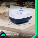 Nebulizador Médico Portátil Silencioso Mascarillas Adulto E Infantil Libre De Látex Azul