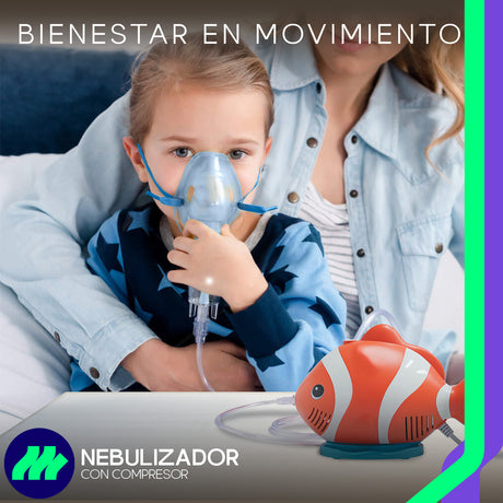 Nebulizador Médico Portátil Silencioso Mascarillas Adulto E Infantil Libre De Látex Pez