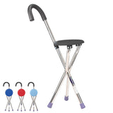 Bastón Silla Asiento Plegable Ajustable Portátil Aluminio Ligero