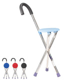 Bastón Silla Asiento Plegable Ajustable Portátil Aluminio Ligero