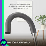 Bastón Silla Asiento Plegable Ajustable Portátil Aluminio Ligero