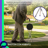 Bastón Silla Asiento Plegable Ajustable Portátil Aluminio Ligero