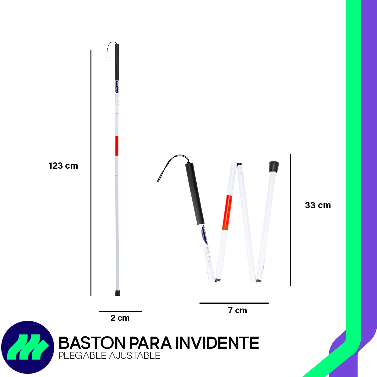 Colores blanco y rojo reflectante que aumentan la visibilidad del usuario ante peatones y vehículos.