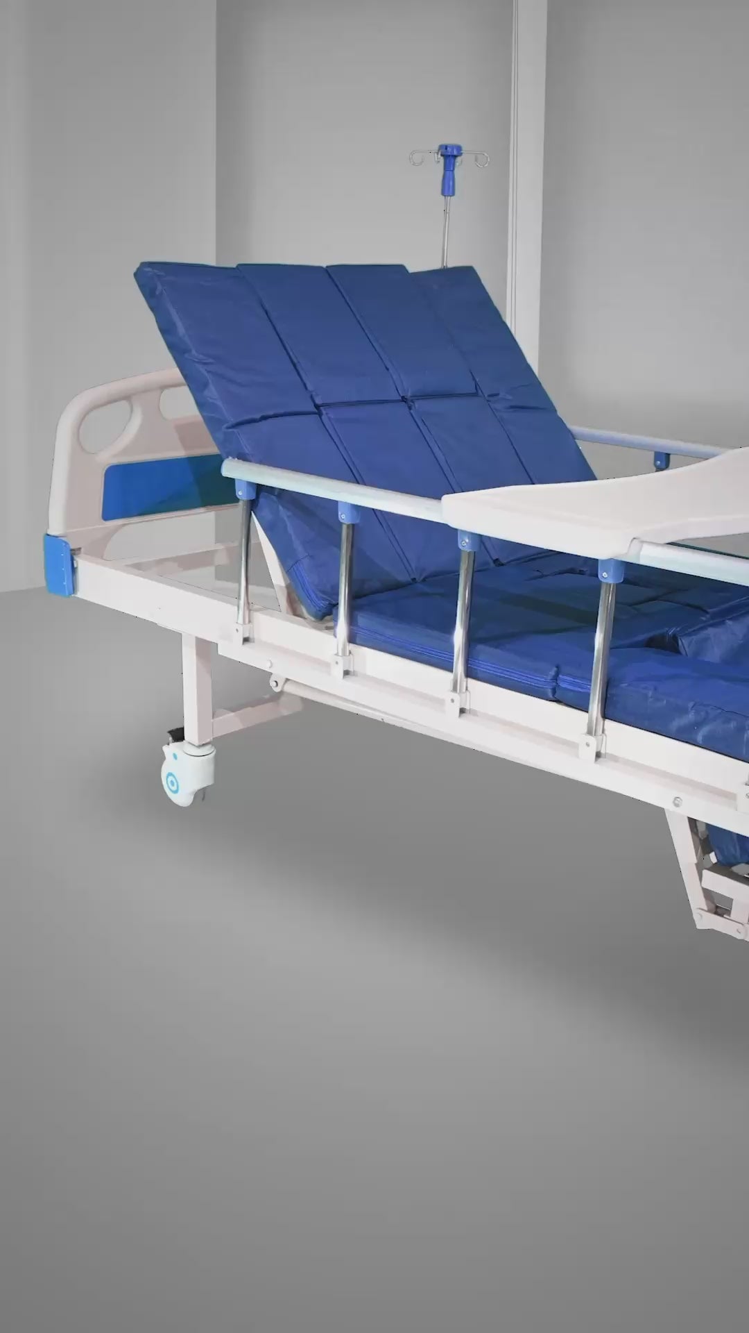 Cama Hospitalaria Manual 5 Posiciones Manivelas Porta Suero
